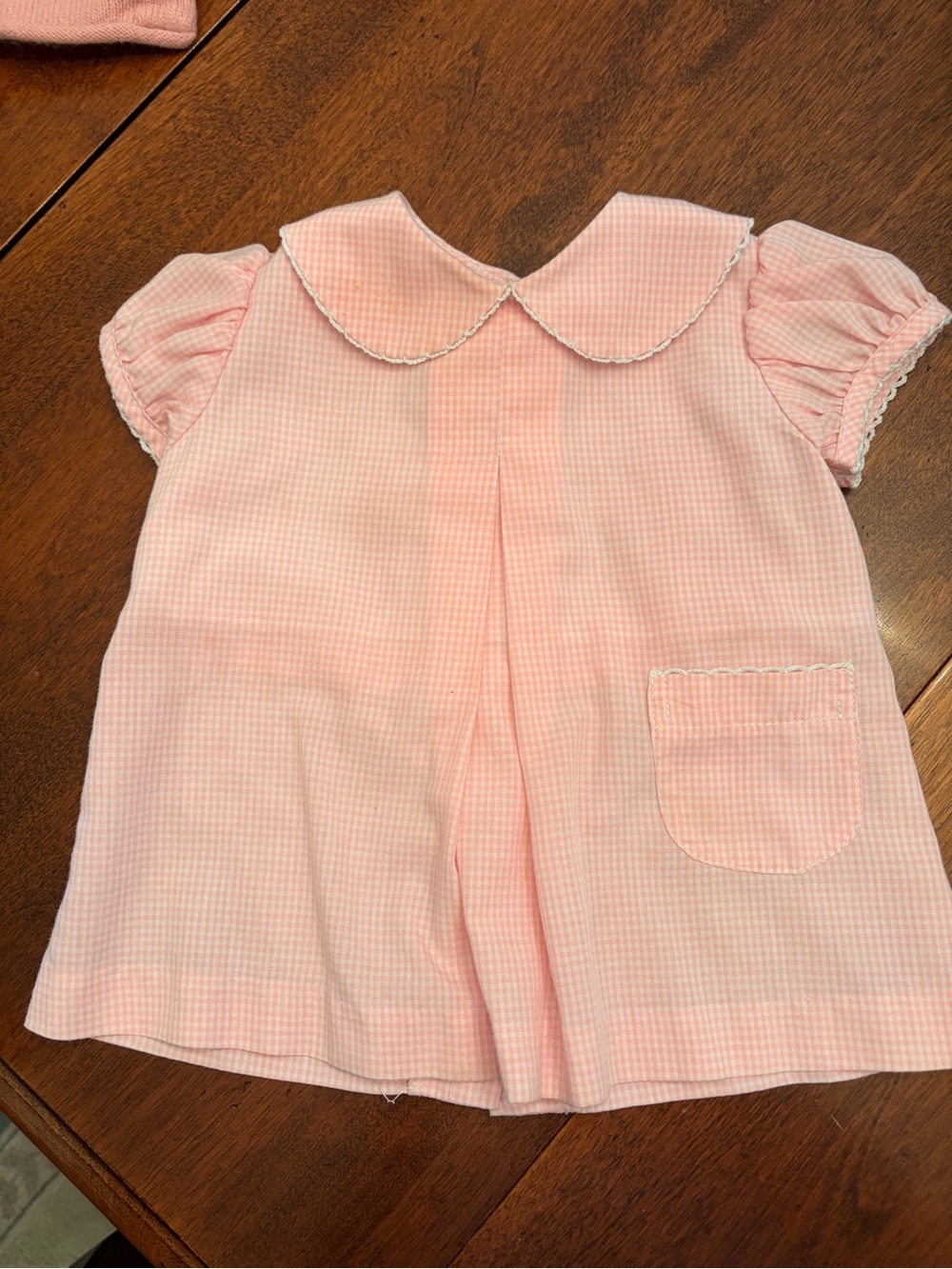 EUC Banbury Cross Pink Gingham Peter Pan Collar Dress for Kids